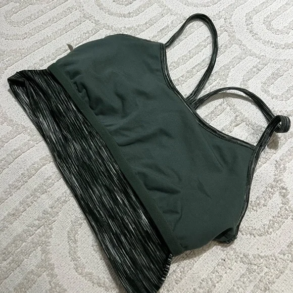 Aerie ROYAL PALM The Hugger Ombre Racerback Sports Bra - Picture 8 of 10